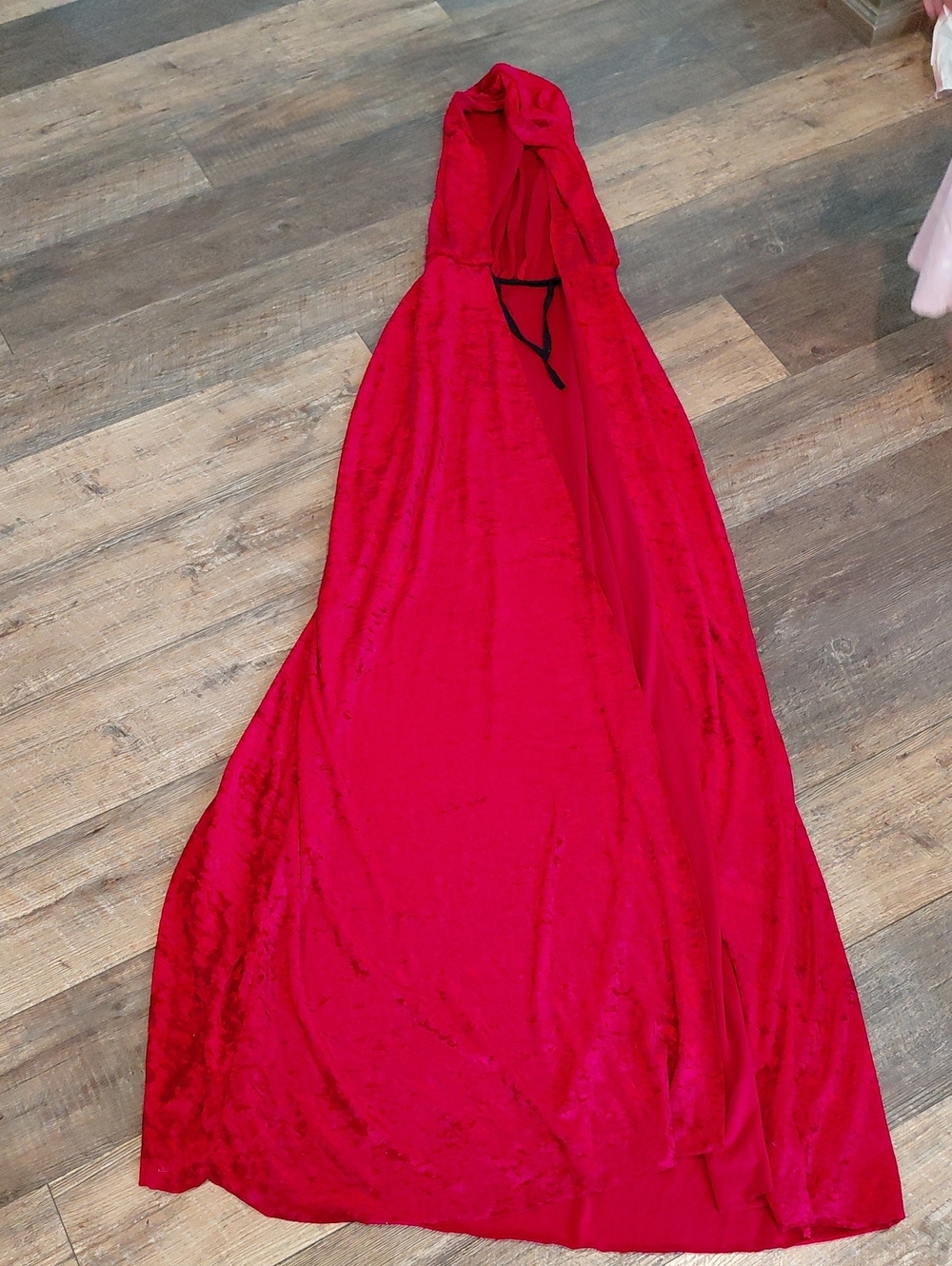 Red Velvet Hooded Cape